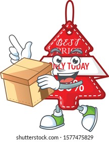 With box Super Funny christmas best price tag cartoon character style