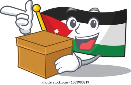 With box Super Funny flag jordan cartoon character style