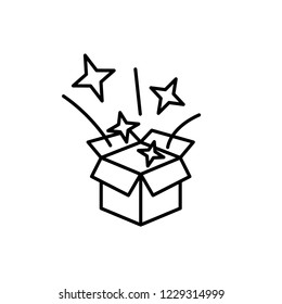 box, surprise, gift icon vector template trendy