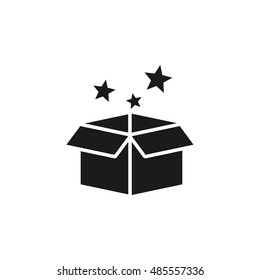 box with a surprise simple illustration