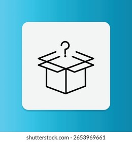 Caixa com um símbolo surpresa, indicando elementos misteriosos na jogabilidade.