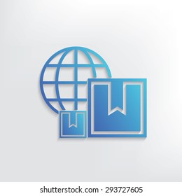 Box symbol design,clean vector