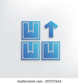 Box symbol design,clean vector