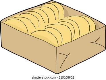 Box of taco shells on isolated background