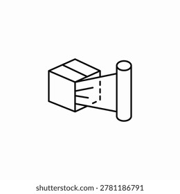 box and tape icon sign vector