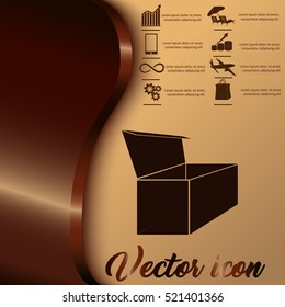 Box for tea icon