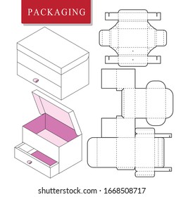 Box template design for product.