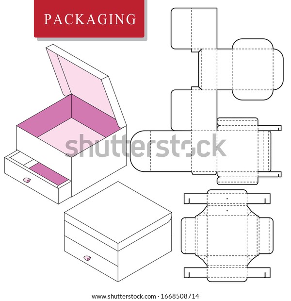 Box Template Design Product Stock Vector (Royalty Free) 1668508714