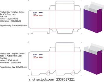 Box Template Dieline, Box Design, Templete Dieline