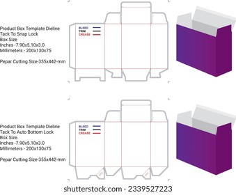 Box Template Dieline, Box Design, Templete Dieline