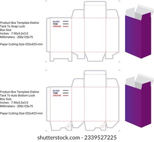 Box Template Dieline, Box Design, Templete Dieline