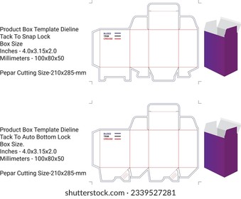 Box Template Dieline, Box Design, Templete Dieline