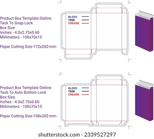 Box Template Dieline, Box Design, Templete Dieline