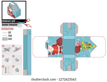 box template. with flat santa style sleigh