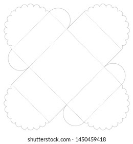 Box template Gift box folding mold. Basic empty template Candy, flower, cake, birthday boxes