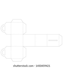 Box template Gift box folding mold. Basic empty template Candy, flower, cake, birthday boxes