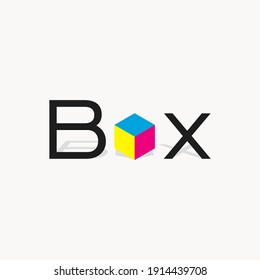 Box text logo vector graphics