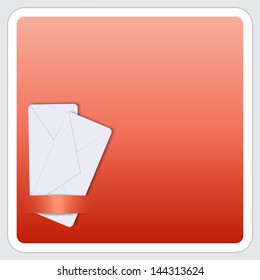 box for text with two envelope