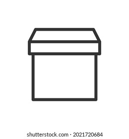 Box thin line icon. Symbol in trendy outline style. Premium design for web and apps. Perfect for UI. 