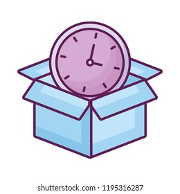 box with time clock