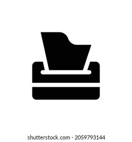 box tissue Icon. Flat style design isolated on white background. Vector illustration