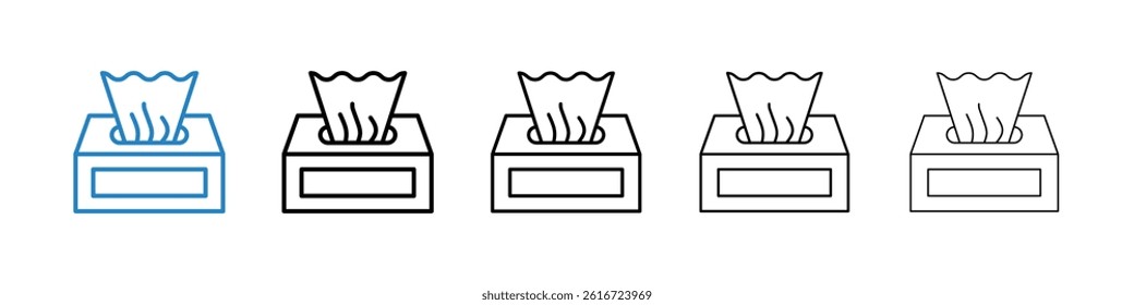 Box tissue icons collection vectors for web ui