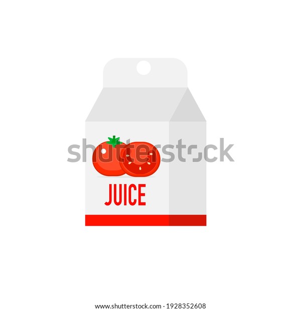 Box of a tomato
juices on white
background.