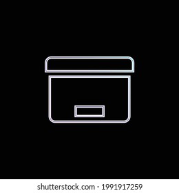 Box Tool For Office Organization blue gradient vector icon