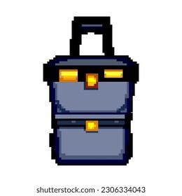 box toolbox repair game pixel art retro vector. bit box toolbox repair. old vintage illustration