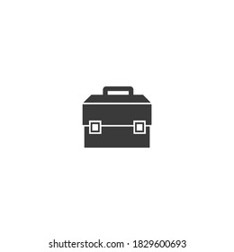 Icono de herramientas de caja Vector blanco y negro aislado