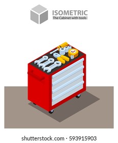 A Box Of Tools. Isometric