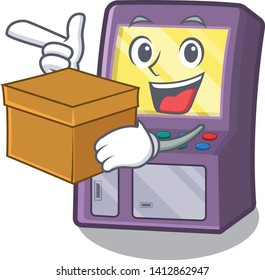 With box toy arcade machine in cartoon drawer