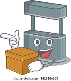 With box trade stand in the character shape
