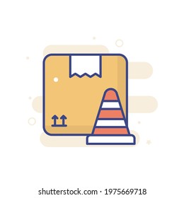 Box traffic vector filled outline icon style illustration. EPS 10 File