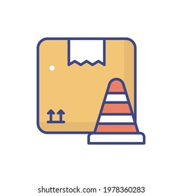 Box traffic vector icon style illustration. EPS 10 File