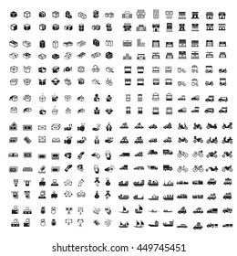 box, Transport, money and shop set 256 item icons