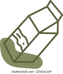 Box in the trash, illustration, vector on a white background.