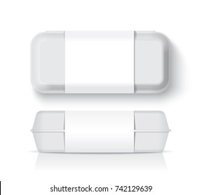 box tray mock up vector template