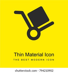 Box trolley bright yellow material minimal icon or logo design