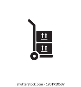 box trolley icon symbol sign vector