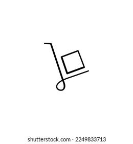 Box Trolley Line Style Icon Design