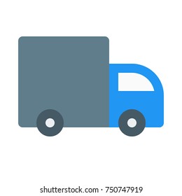 box truck icon on isolated background