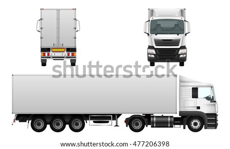 box truck vector mock advertising corporate のベクター画像素材