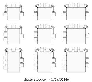 box and twin pulley. it's illustration physics. the picture show the box ,flat plane, twin pulley