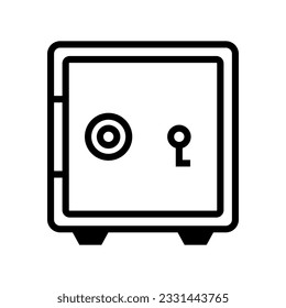 Box type safe icon. Strongbox. Vector.