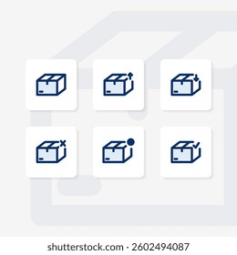 Box UI isolated icons set