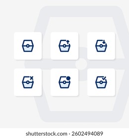 Box UI isolated icons set