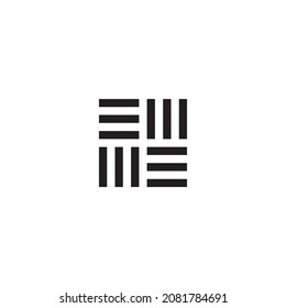 box, unique line simple symbol vector logo