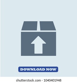 Box Upload Icon, Vector