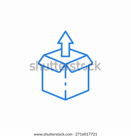 box uploading icon sign vector